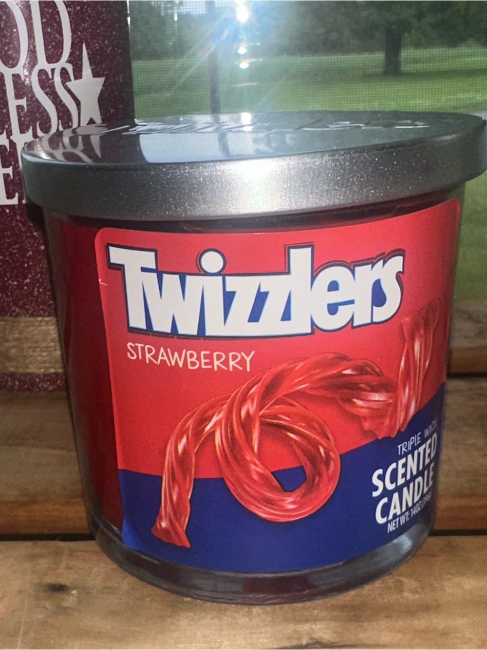 Twizzlers Strawberry Scented 3 Wick Candle - New